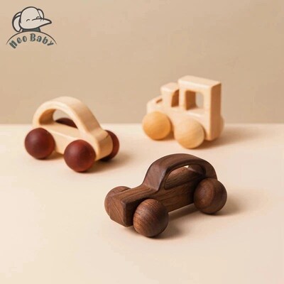 Wooden Child Block For Babies BPA Free Organic Beech Animal