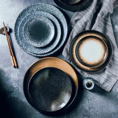 japanese ceramic plates dish tray disc tableware set