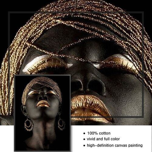 Wall Art Picture for living room Contemplator Black African
