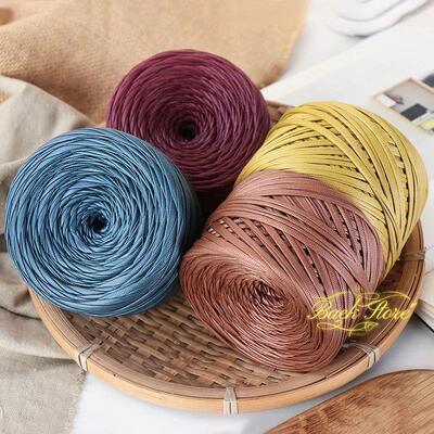 200g/Roll Nappa Matte Faux Leather Yarn for DIY Knitting Cro