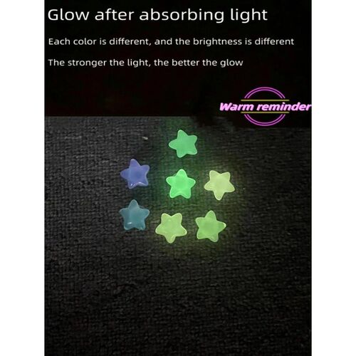 7 pcs set for Clogs Glow-in-the-dark star detachable accesso