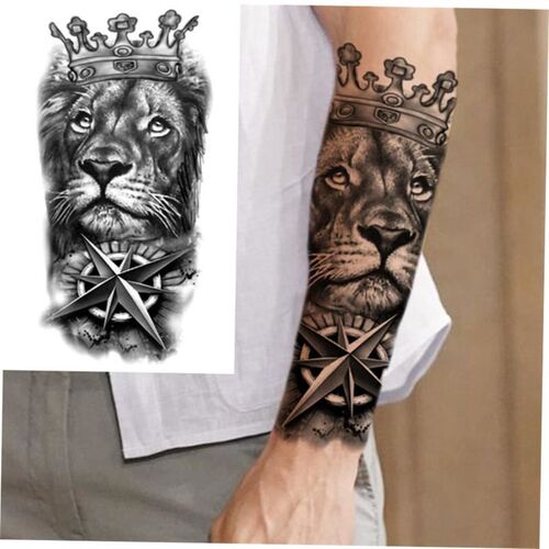 Full Arm Temporary Tattoos Sleeve For Men Women Realistic