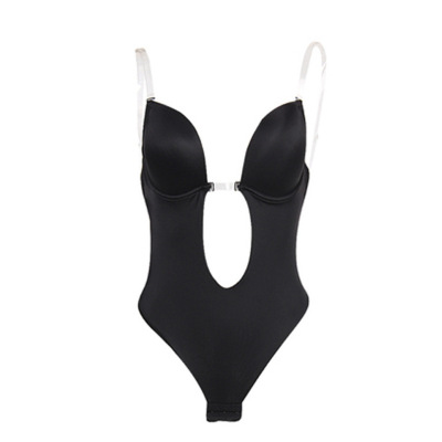 Bodysuit Shapewear Deep V-Neck Body Shaper Backless U Plunge