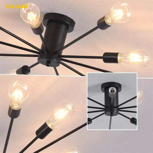 Semi Flush Mount Ceiling Lights Black Sputnik Ceiling Light