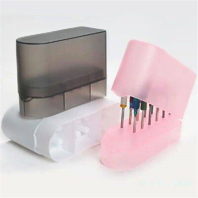 12 Holes Nail Drill Bits Organizer Nail Drill Bits Holder