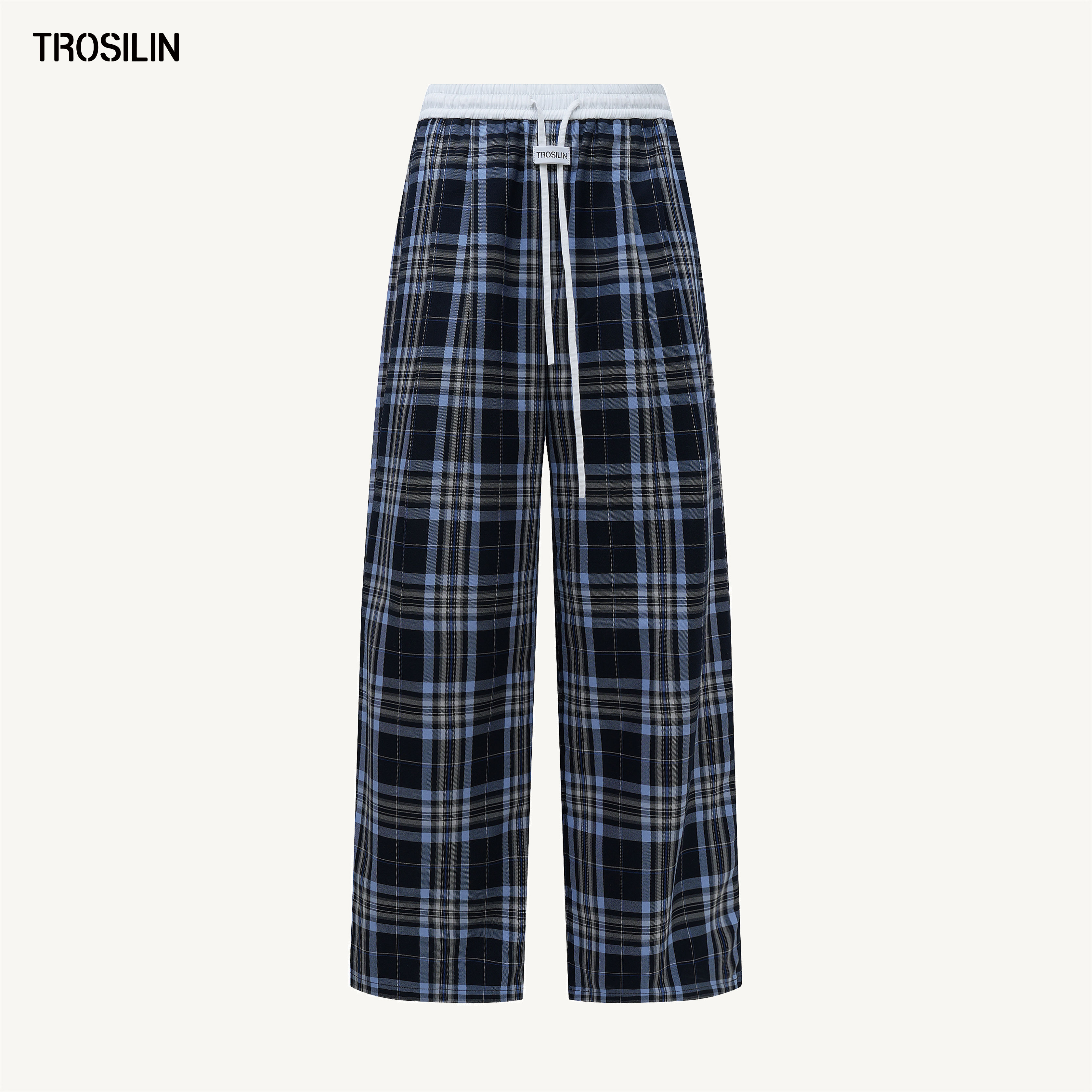 25早秋拼接格纹休闲裤刘耀文同款