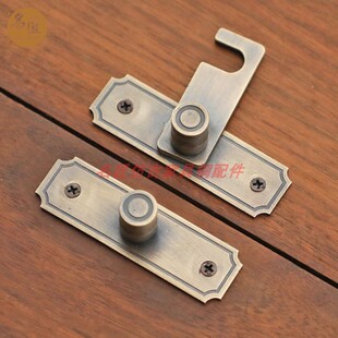 木门纯铜c门栓插销卫生间反锁扣平开门门锁门扣移门推拉窗纯铜门