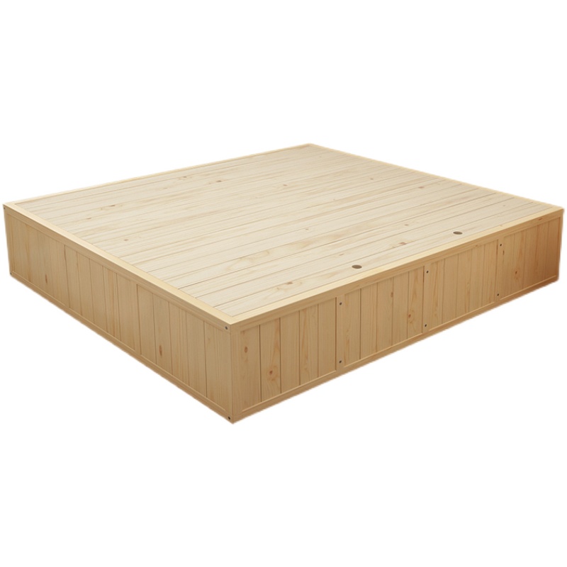 实木高箱床气压收纳储物床松木单人双人床1.P8米榻榻米地台床定制