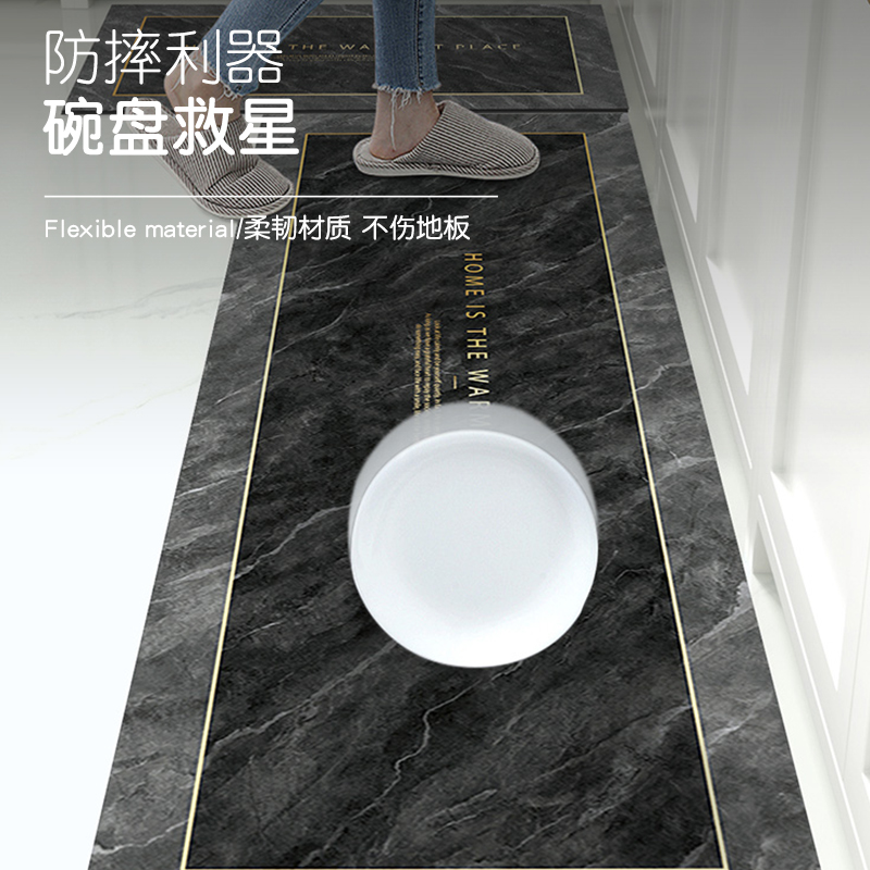 硅藻泥厨房地垫防滑防油吸水垫门口E耐脏脚垫防水家用免洗可擦地