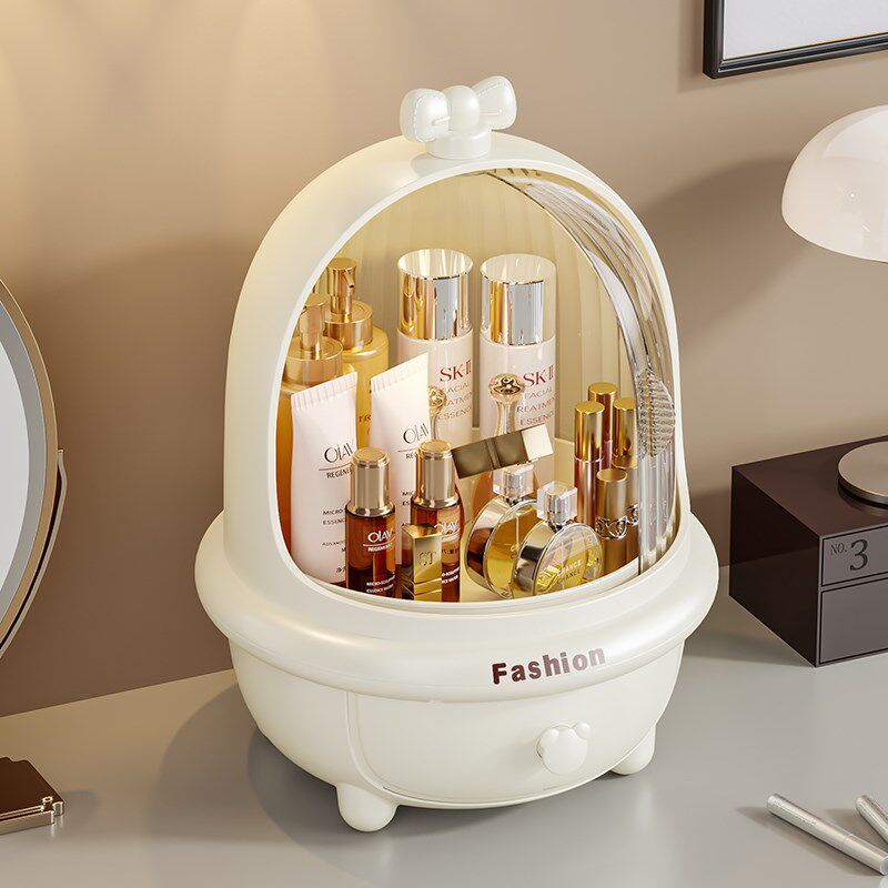 旋转化妆a品收纳盒桌面抽屉护肤品防尘柜高级感梳妆台大容量置物