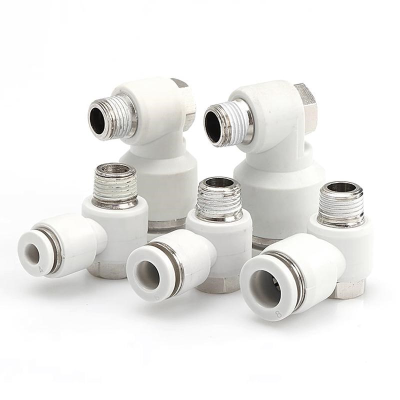 气动气管PbH外六角弯头90度快速快插接头4/6/8/10/12-01/02/03/04