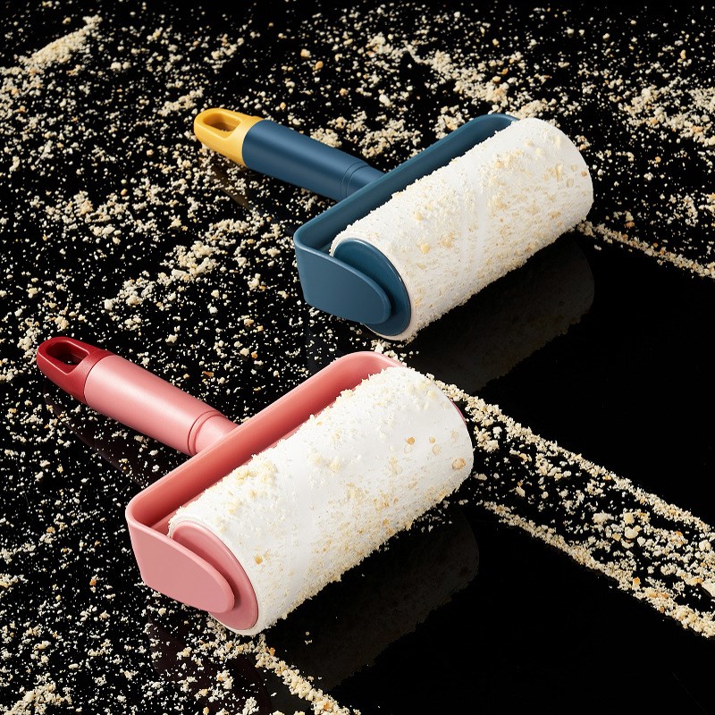 滚筒撞色粘毛器可撕式除毛器宠物粘毛器粘尘纸除毛器滚刷粘毛器