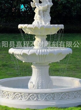 造景景点摆设流水喷泉婚庆喷水池花园户外鲜花许愿池循环装饰景观