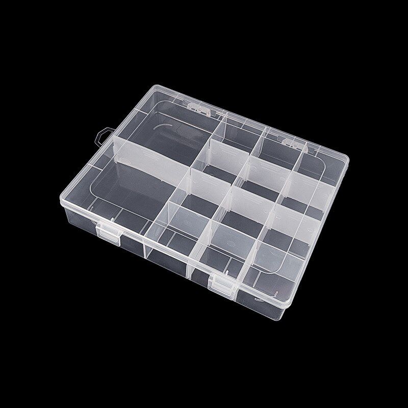 PP14格可拆透明塑料收纳盒串珠蜡粒饰品五金工具文具化妆整理盒子