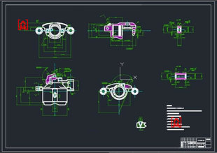 盘式制动器设计机械零件装配图工业设计练习图(文档+CAD图纸）