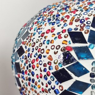 LED台灯复古浪漫小夜灯 摩洛哥卧室酒店清吧土耳其手工玻璃小台灯