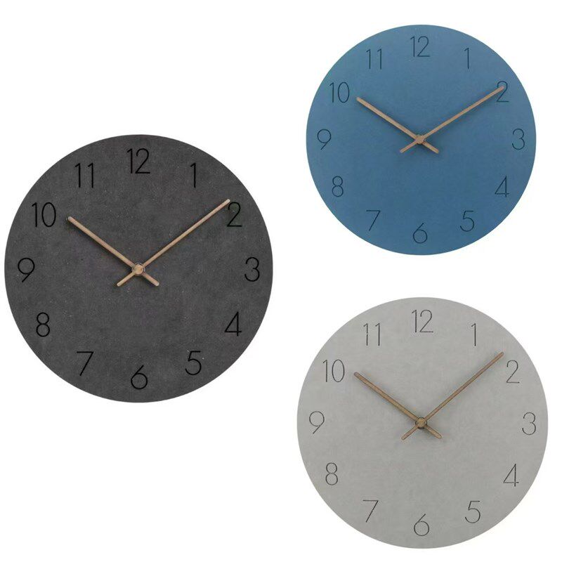 欧式时尚钟表简约创意挂钟客厅时钟木质挂板装饰墙面