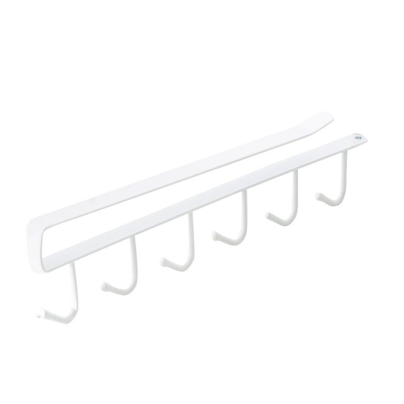 宿舍铁艺挂钩无痕免钉橱柜厨房隔板收纳挂架卧室衣柜收纳整理连钩