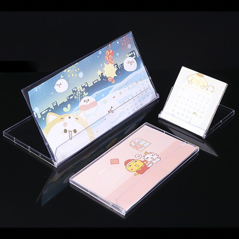 透明A6台历塑料盒  办公便签包装盒 宣传资料收纳盒 月历卡展示盒