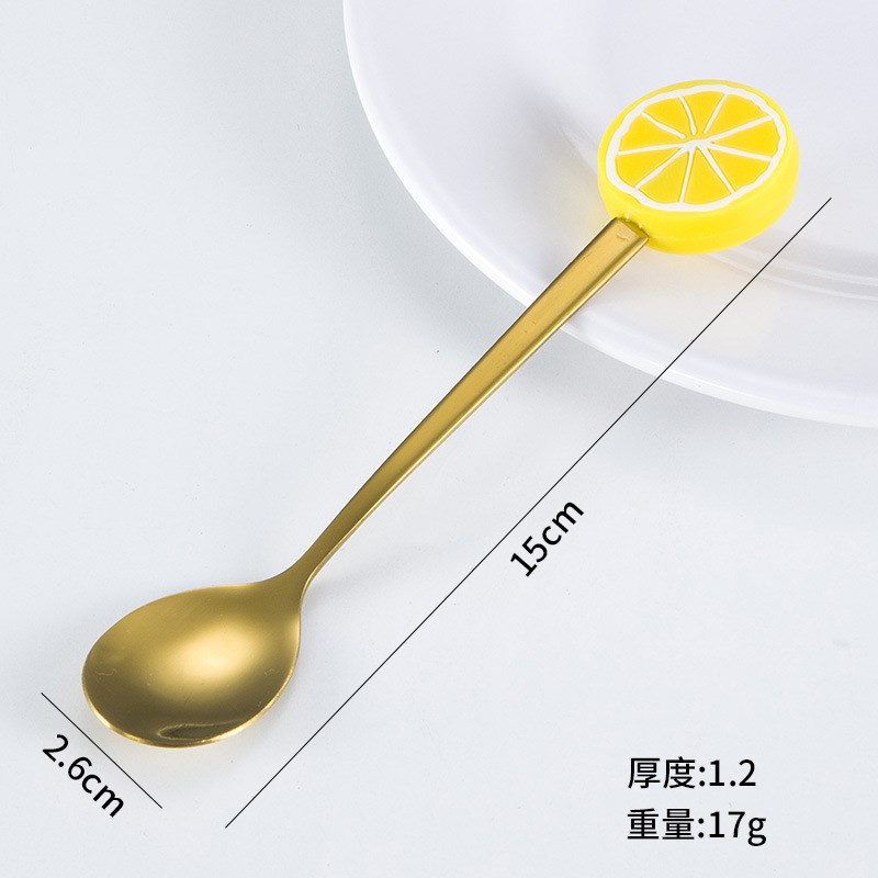 不锈钢勺子叉子餐具套装卡通水果勺叉套装咖啡搅拌勺甜品勺蛋糕叉