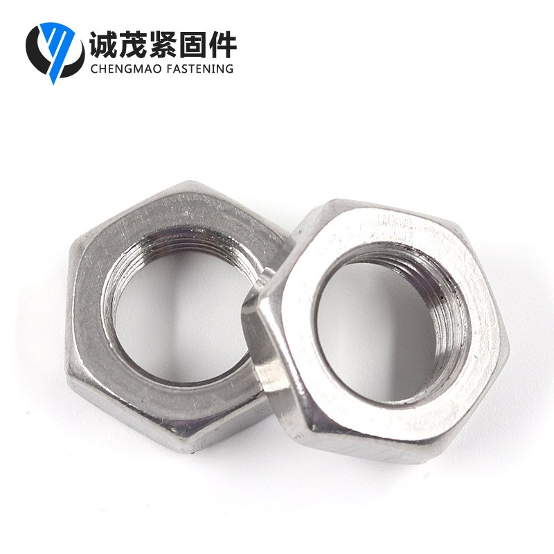 304不锈钢六角螺丝薄螺母扁DIN439 GB6172 M4 M5 M6 M8 10
