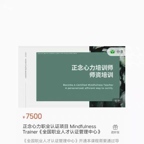 正念心力课程