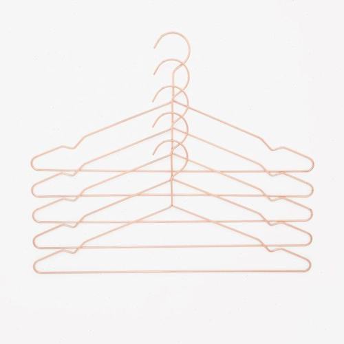 LIWOO | 玫瑰金极简金属挂衣架 10支装