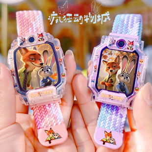 适用小天才电话手表Z11磁吸编织表带Z10朱迪尼克z9表带Z8Z7编织尼龙腕带保护壳限定卡通 疯狂动物城2同款