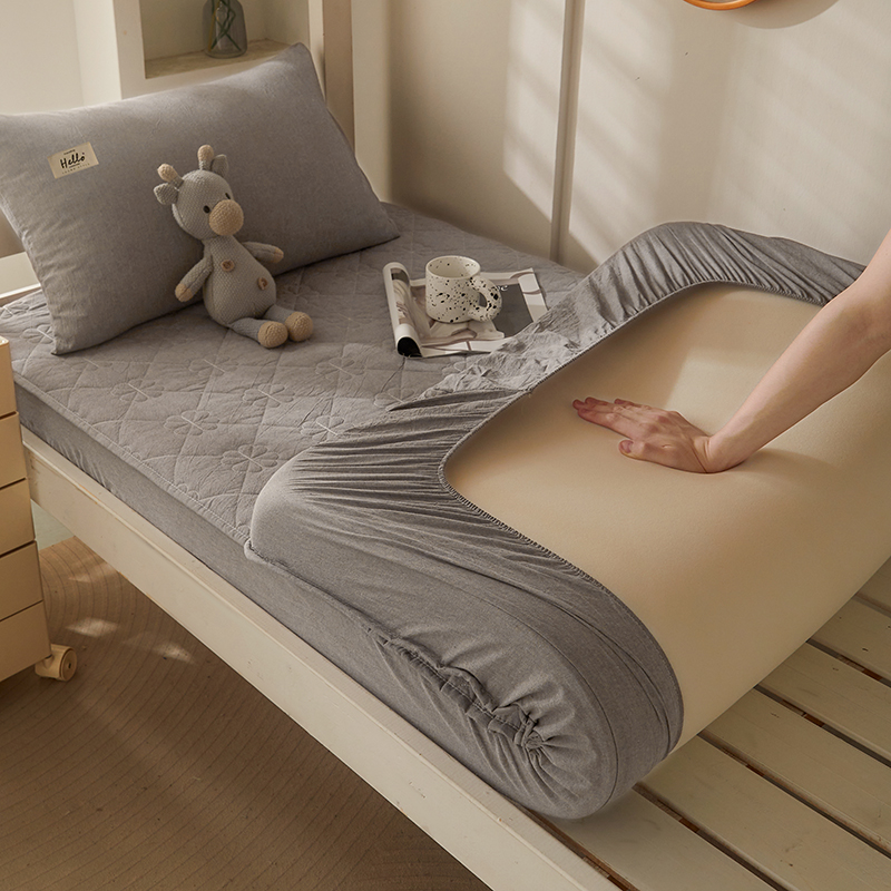 新款床笠a学生宿舍专用单人全棉床罩褥子床垫套水洗棉三件套床单