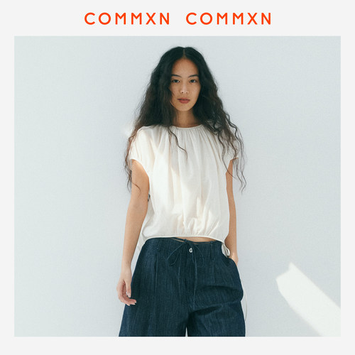 COMMXN·微风丝棉气球上衣休闲舒服通勤短袖T恤2026夏季新款女装