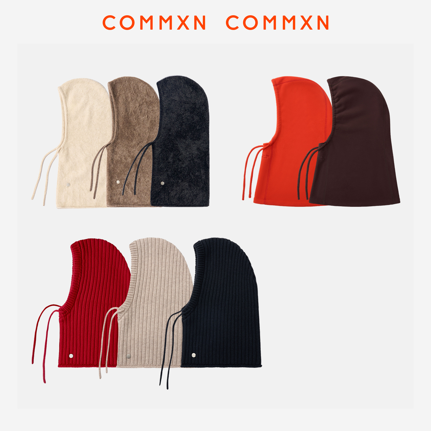 COMMXN·粗针巴拉克拉法羊毛帽