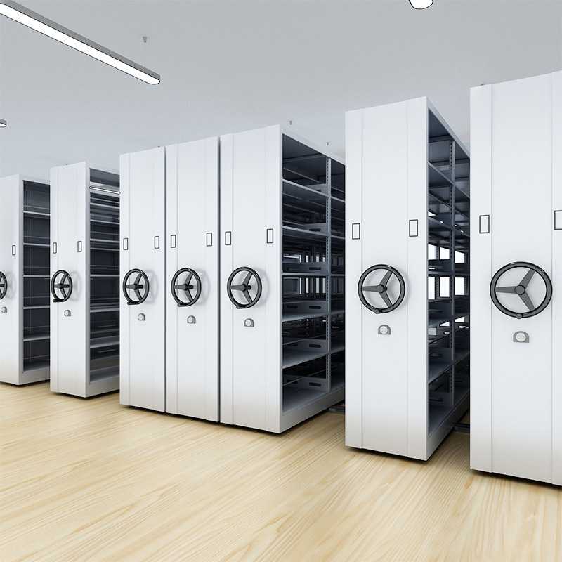 手摇自动智能密集架电动档案文件柜钢制资料凭证柜书架轨道底图柜