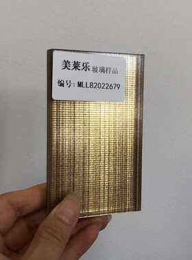 供应别墅酒店大堂背景墙艺术夹丝玻璃金黄色夹绢玻璃广州佛山惠州
