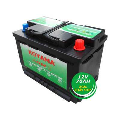 Koyama汽车铅酸蓄电池12V 60Ah 70Ah 80Ah 92Ah汽车AGM启停电池