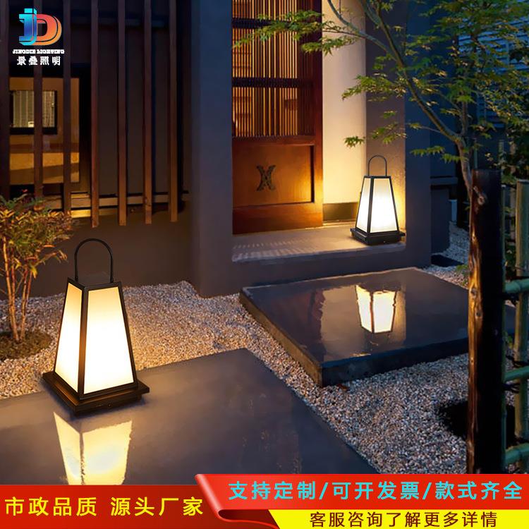 跨境网红太阳能庭院灯草坪灯路灯户外防水景观室外日式花园落地灯