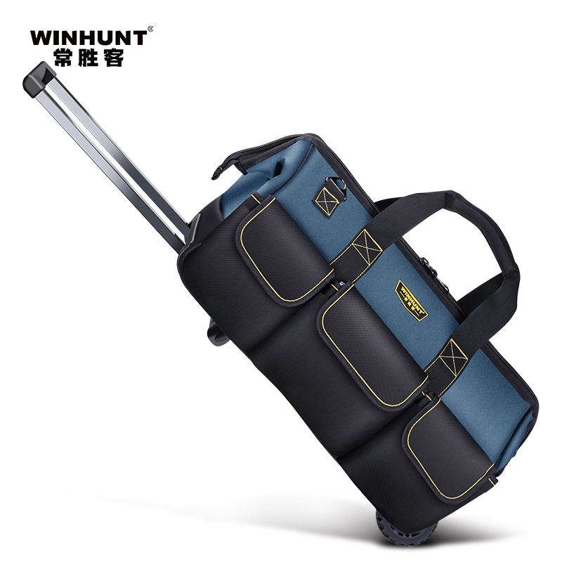 巨型多功能拉杆工具包结实t耐用工业级推拉式带轮子帆布手推车可