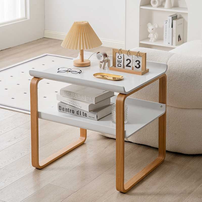 中古简约创意茶几桦木床头柜 餐厅卧室边柜储物书架客厅边几