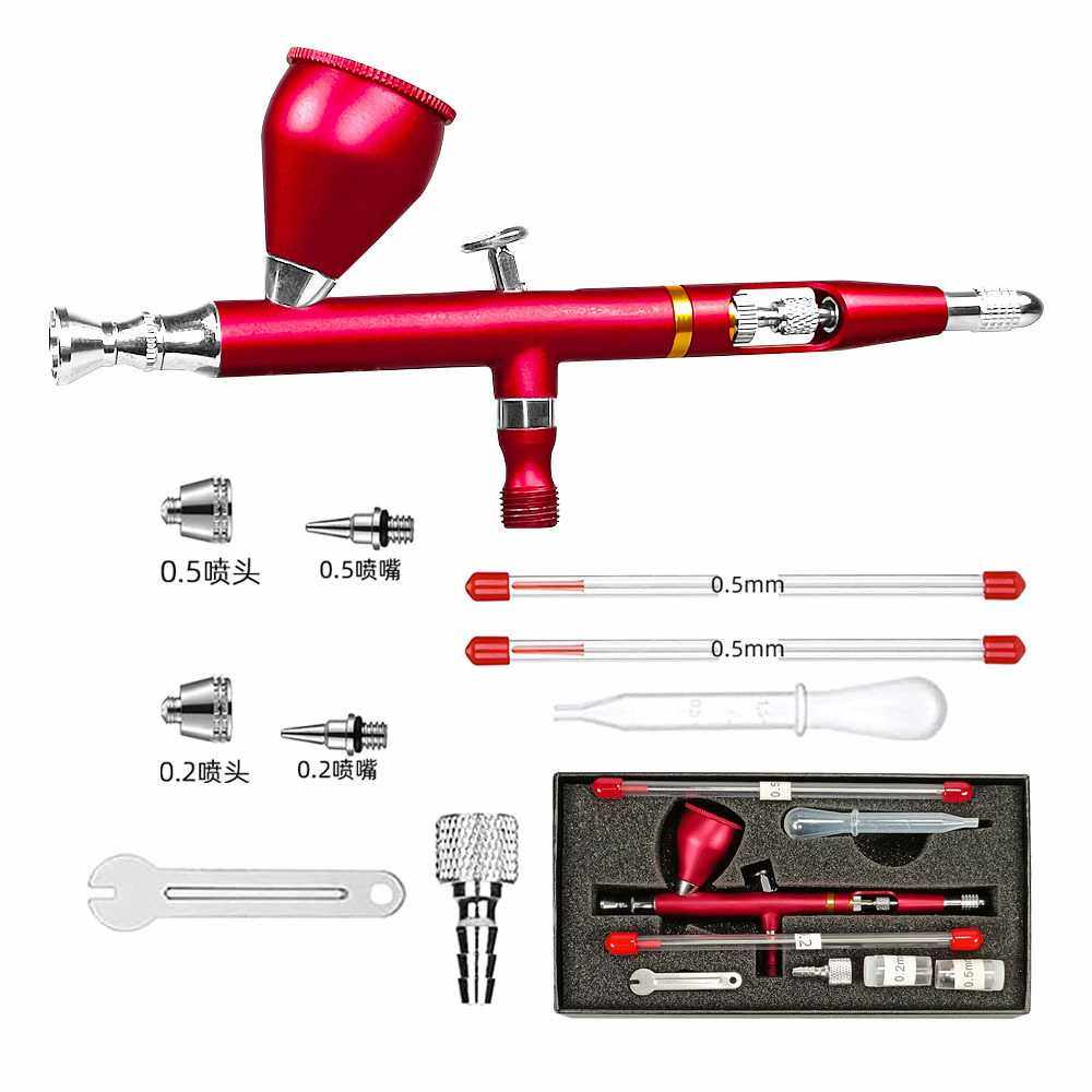 CLK-130外调式美工喷笔0.2mm胭脂喷枪喷笔套装模型喷笔0.3 0.5mm
