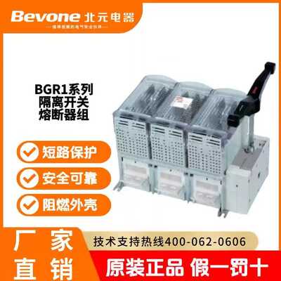 北京北元BGR1隔离开关熔断器组160A250A400A630A介电性能模块设计