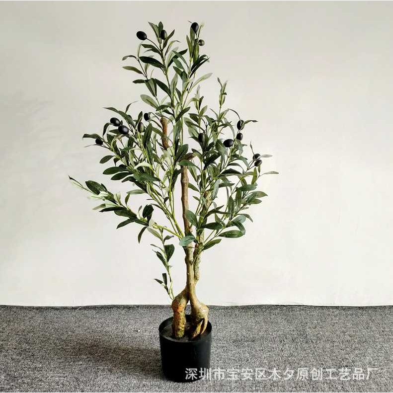 仿真橄榄树盆栽仿真绿植盆栽北欧风格创意摆件造型盆栽树厂家