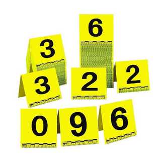 黄色塑料物证牌 号码1-30 直比例尺 ABS物证牌