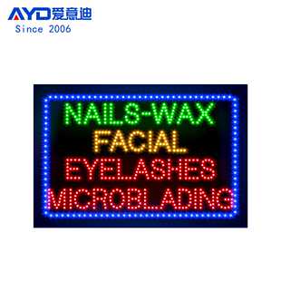 欧美LED广告牌定制LED NAILS-WAX FACIAL EYELASHES MICROBLADING