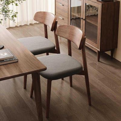 北欧奶油风白色实木椅子餐椅家用凳子靠背休闲餐厅吃饭餐桌椅书桌