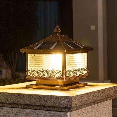 太阳能柱头灯LED户外防水庭院别墅墙头围墙柱子大门口家用门柱灯