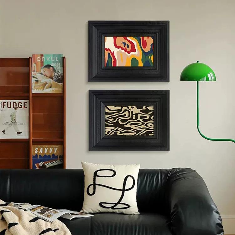 《蒙德里安》法式小众抽象中古风客厅组合挂画复古餐厅床头装饰画