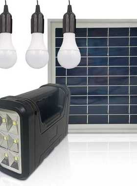 500LM家用照明小系统带3W灯泡便携式太阳能发电机