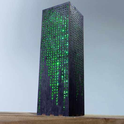 跨境爆款green code lamp绿色代码夜灯象形文字灯箱led灯气氛台灯