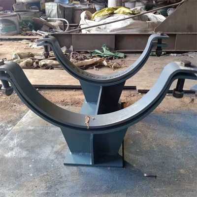 管道支吊架J2管夹滑动管托T型管托加筋焊接型双抱箍固定导向支座