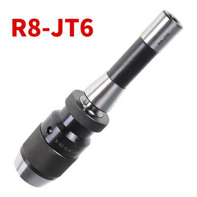 1/32-5/8 Inch - 1-16 JT6自紧钻夹头 + R8-JT6钻接杆 跨境组合