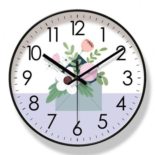 易普拉6921小清新挂钟客厅钟表现代时钟创意挂表轻奢超静音石英钟